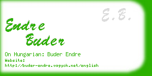 endre buder business card